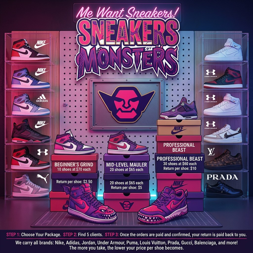 Sneakers Monsters page artwork