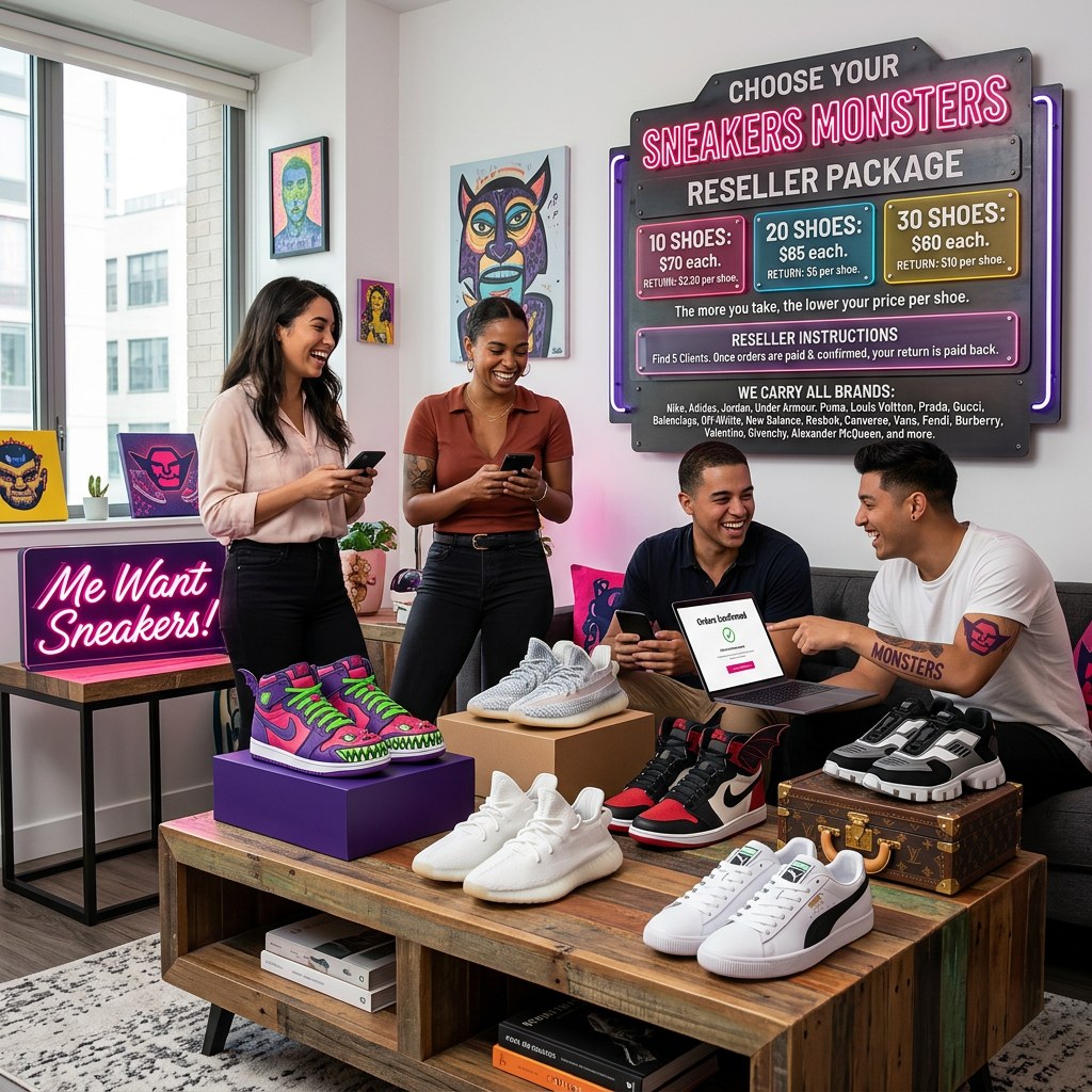 Sneakers Monsters page artwork