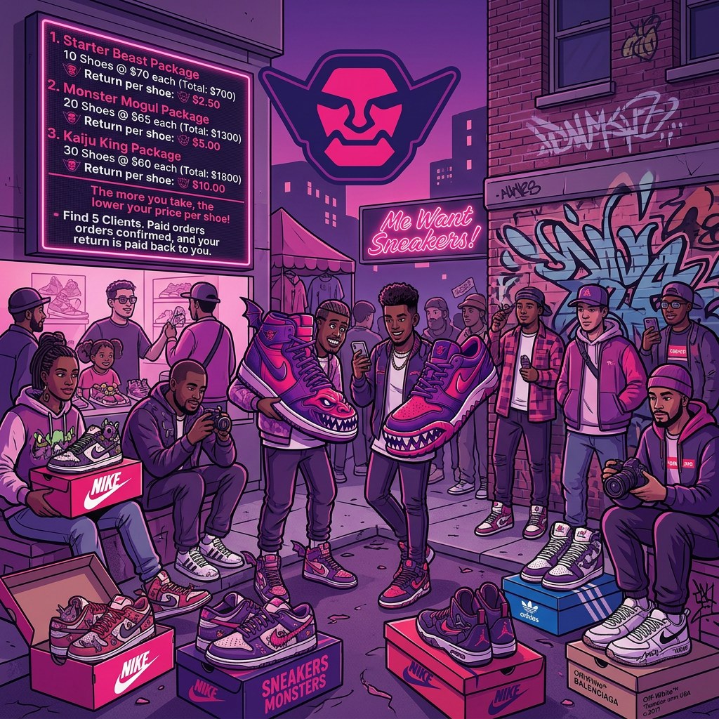 Sneakers Monsters page artwork